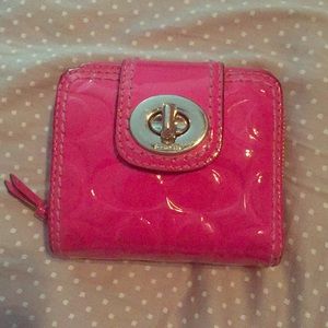 Coach hot pink Barbie wallet